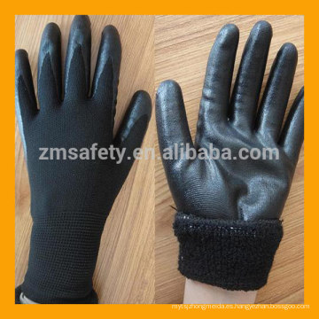 Guantes de trabajo de invierno de nitrilo de espuma industrial extra caliente de doble capa